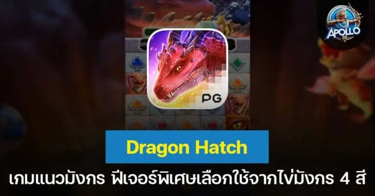 Dragon Hatch เกมแนวมังกร ฟีเจอร์พิเศษเลือกใช้จากไข่มังกร 4 สี